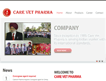 Tablet Screenshot of carevetpharma.com